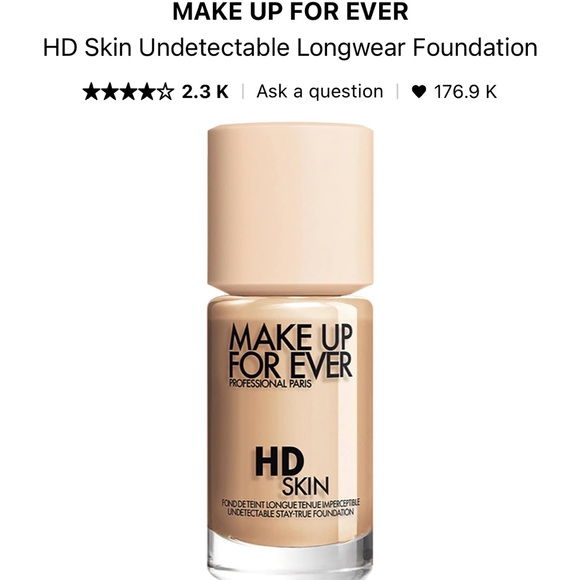 🆕 Makeup Forever HD Skin Undetectable Foundation - Picture 1 of 8